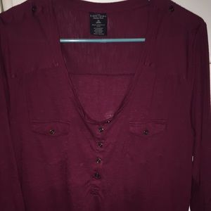 Faded Glory maroon long sleeve